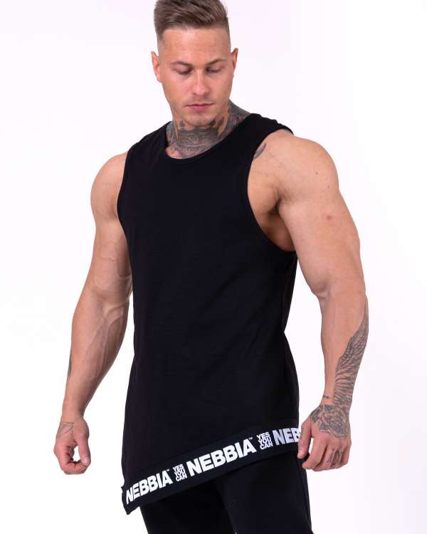 Férfi atlétatrikó Nebbia Be rebel! 141 fekete fekete 
