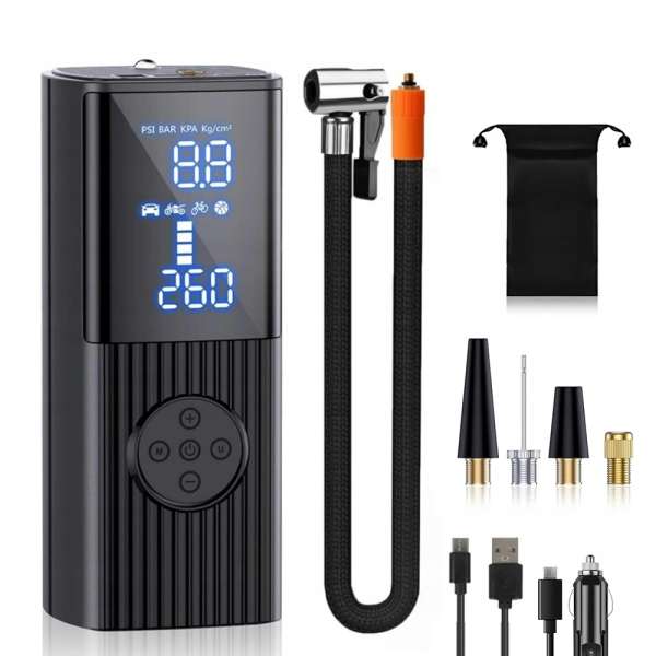 Elektromos pumpa inSPORTline Dukefira power bankkal és LED lámpával