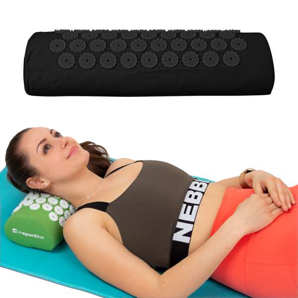 Akupresszúrás párna inSPORTline AKU-P100 fekete