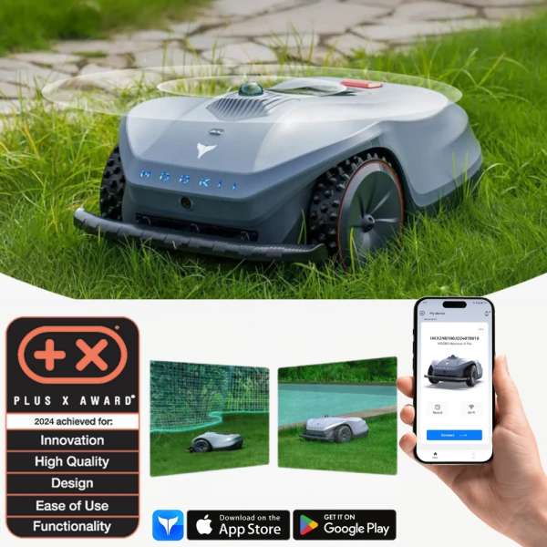 Robotfűnyíró Hookii Neomow X Pro (6000m²), 3D LiDAR navigáció, 1 cm-es akadályfelismerés,24°-os lejtő kezeléssel,alkalmazáson keresztül vezérelt