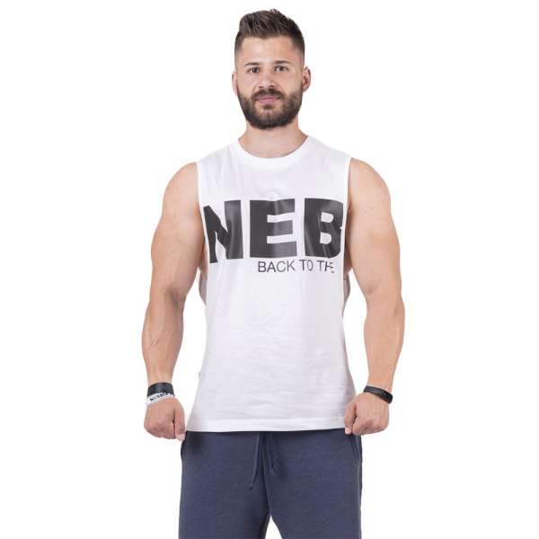 Férfi atlétatrikó Nebbia Back to the Hardcore tank top 144 fehér 