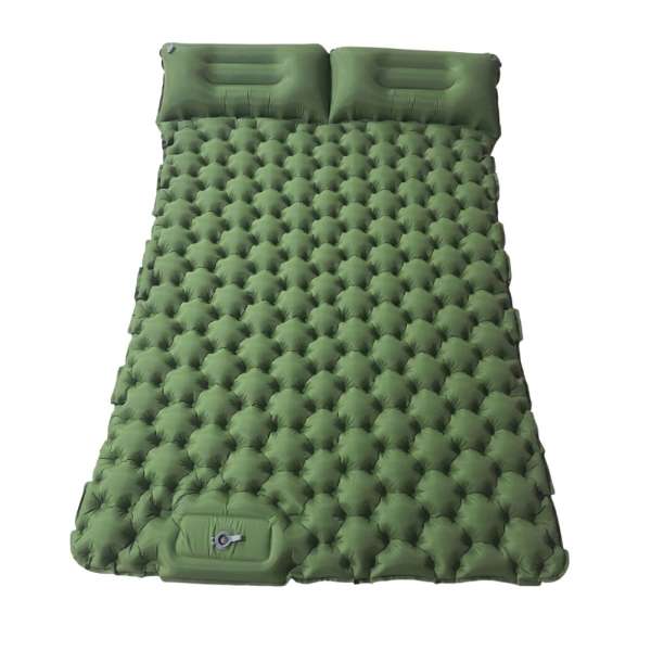 Kétszemélyes felfújható matrac, beépített pumpával inSPORTline Faustea 192x125x8 cm, kompakt méret, hatékony szigetelés, felfújás beépített pumpával