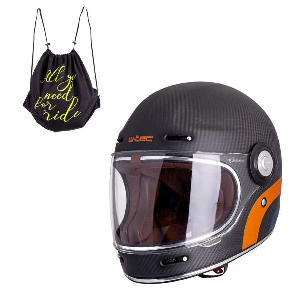Motoros bukósisak W-TEC V135 Matt Carbon 