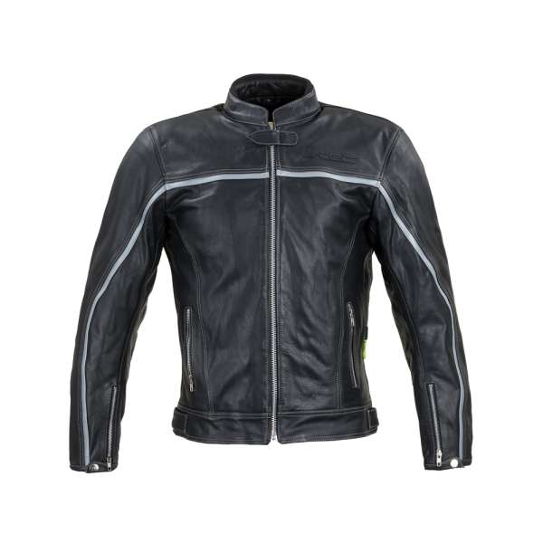 Bőr motoros kabát W-TEC Mathal fekete 