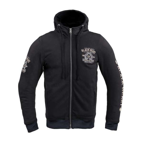 Férfi Aramid-szálas kapucnis felső W-TEC Black Heart Kustom Kulture Hoodie fekete 