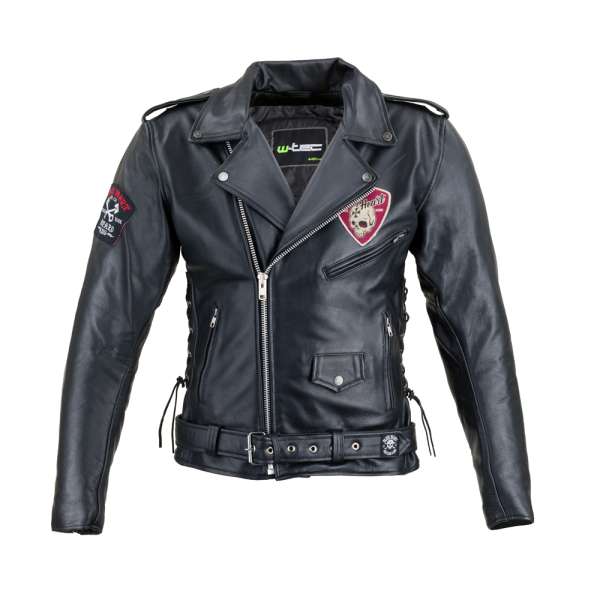 Bőr motoros kabát W-TEC Black Heart Perfectis fekete 