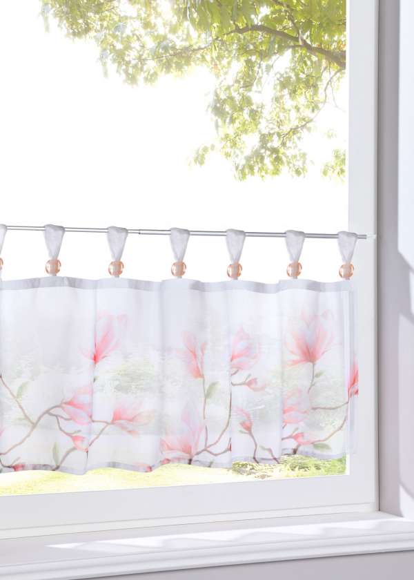 Ablaktábla függöny virágmintával