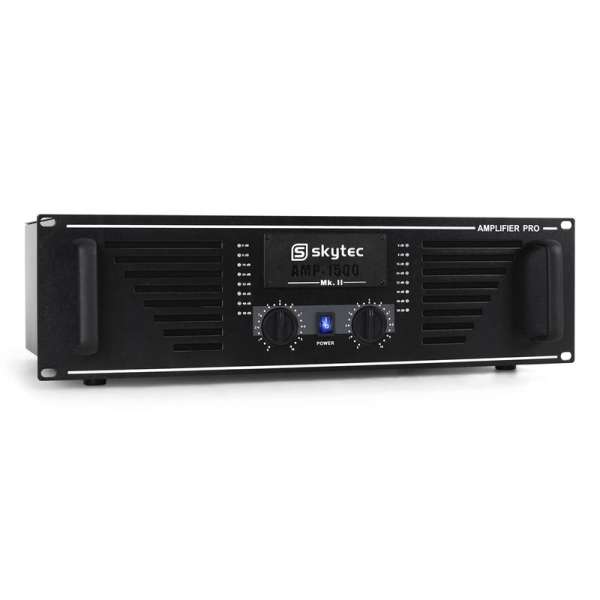 Skytec AMP–1500 PA–erősítő 2400W fekete végfokerősítővel