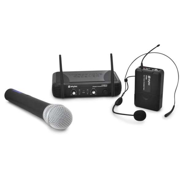 Skytec STWM722 vezeték nélküli mikrofon szett, UHF kézi mik