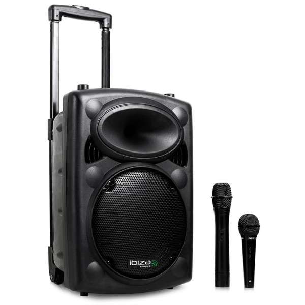 Mobilis PA rendszer Ibiza Port 8 VHF-BT, 200 W RMS, akku, kerekes