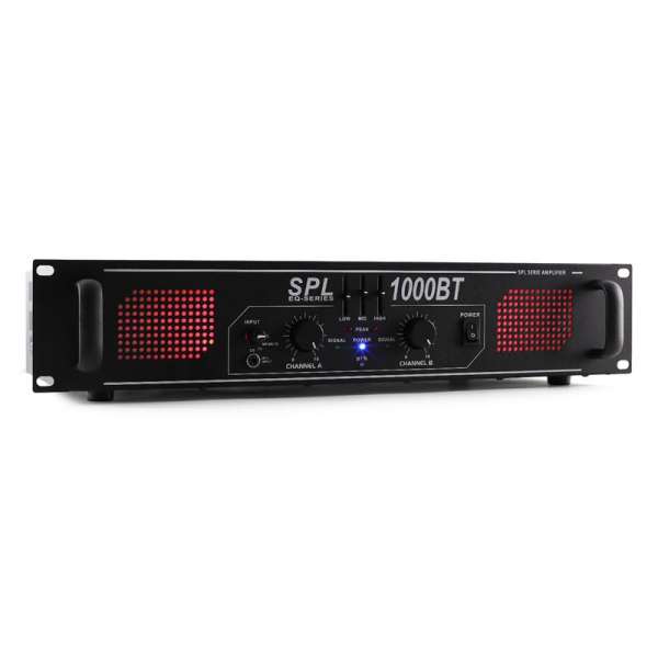 Skytec SPL 1000BT,1000W,hifi/PA erősítő,bluetooth,AUX,EQ,LED
