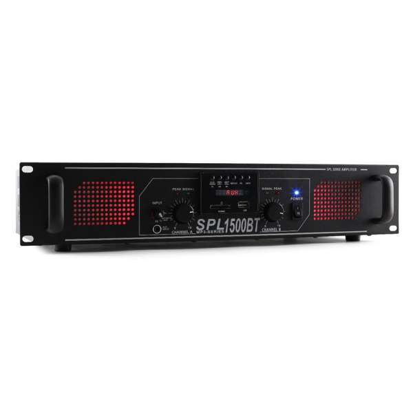 Skytec SPL 1500BTMP3,1500 W,hifi/PA erősítő,bluetooth,USB,SD