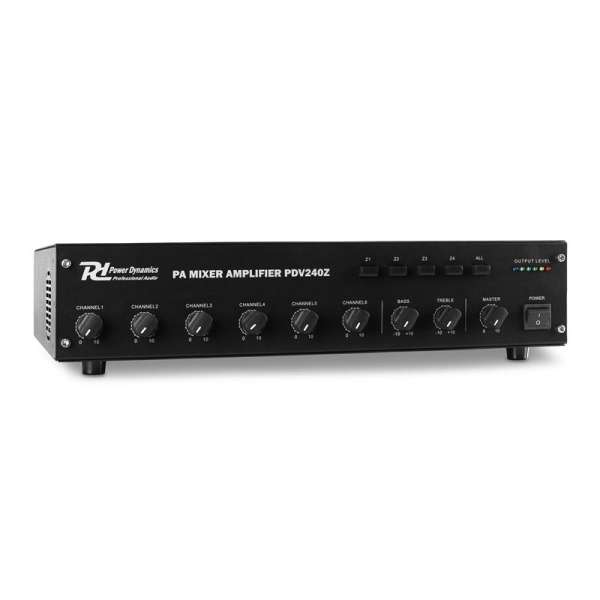 Power Dynamics PDV240Z, 240 W, 6-csatornás PA erősítő