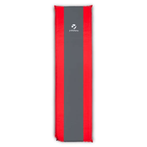Yukatana Gooddream 10 Isomatte felfújható matrac, 10 cm vastag, önfelfújó, piros-szürke