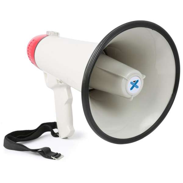 Vexus MEG045, megafon, 40 W, felvételkészítő funkció, sziréna, USB, SD, AUX, üzemeltetés elemekkel, szíj
