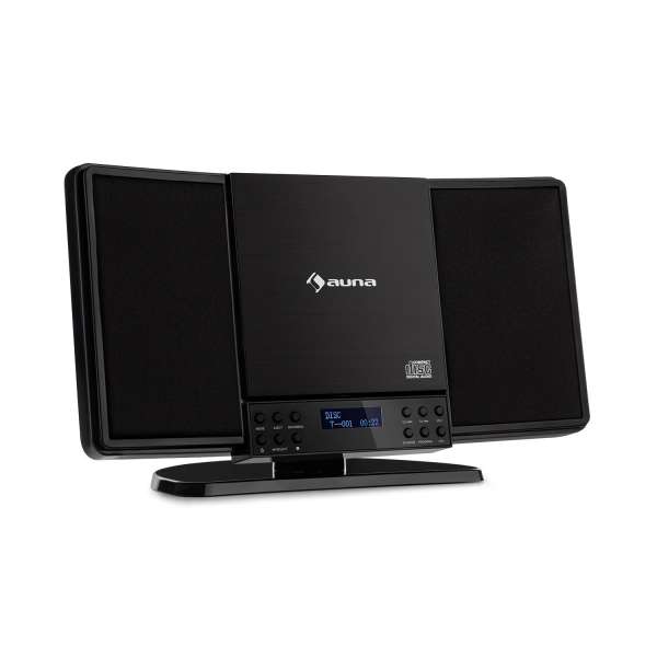 Auna V14-DAB, vertikális sztereó rendszer, CD, FM és DAB+ tuner, BT, fekete