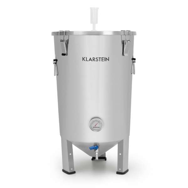 Klarstein Gärkeller Pro, erjesztő tartály, 30 l, erjesztő csövek, hőmérő, 304 rozsdamentes acél