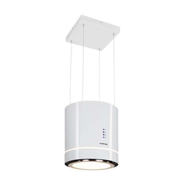 Klarstein Tron Ambience, sziget páraelszívó, Ø 38 cm, légkeringetés, 540 m³/ó, LED, fehér
