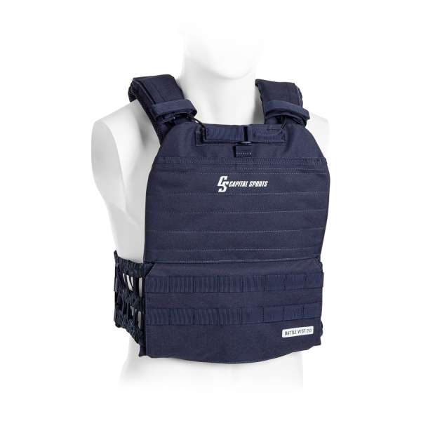 Capital Sports Battlevest 2.0, súlymellény, 2 x 8,75 lbs (4,0 kg) súly, kék