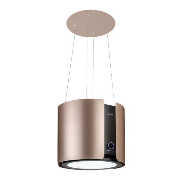 Klarstein Skyfall, sziget páraelszívó, Ø 45 cm, légkeringetés, 402 m³/ó, LED, nemesacél, arany