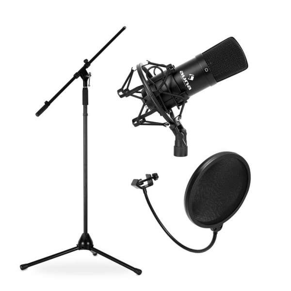 Electronic-Star Set stúdiómikrofonok és áll egy mikrofon