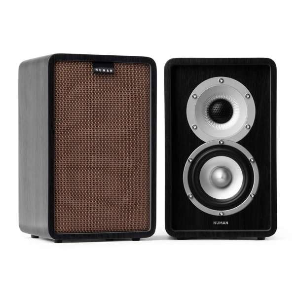 Numan Retrospective 1979 S, kettő 2-utas hangfal, fekete, barna burkolat