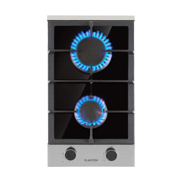 Klarstein Alchemist Domino, gázfőzőlap, 2 alumínium égő, üvegkerámia