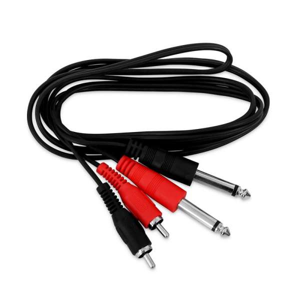 Electronic-Star Kettős 6,3 mm-es mono jack port kettős cinch kábel számára