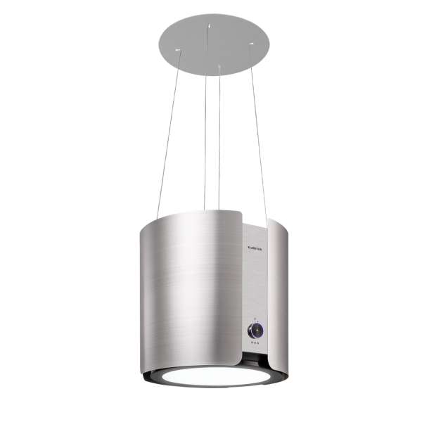 Klarstein Skyfall, sziget páraelszívó, Ø 45 cm, légkeringetés, 402 m³/ó, LED, nemesacél, ezüst