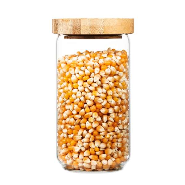 Klarstein Tárolóedény, bambusz fedéllel, 580 ml, egymásra helyezhető, légmentesen zárható