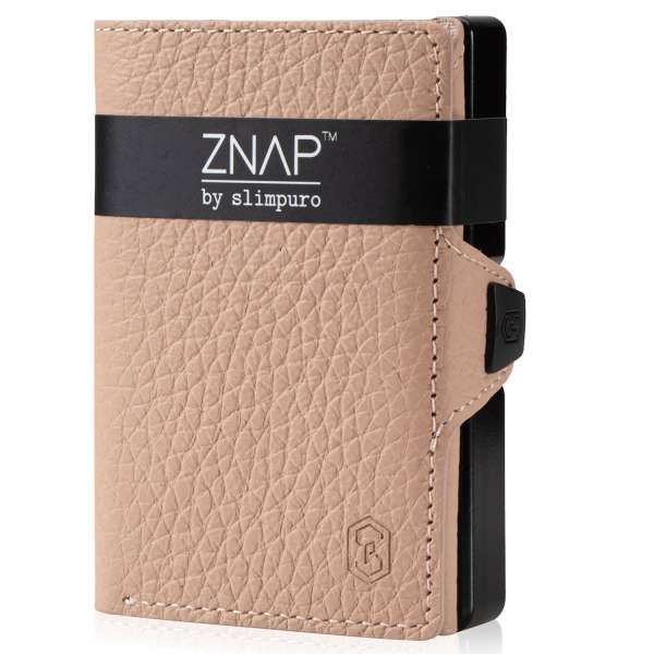 Slimpuro ZNAP, vékony pénztárca, 8 kártya, érmetartó, 8,9 x 1,5 x 6,3 cm (SZ x M x M), RFID védelem