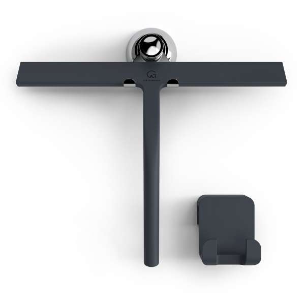 Gütewerk by blumfeldt Blaze, zuhanyzósarok törlő, 28 cm, szilikon borítás, rozsdamentes acél mag, modern design