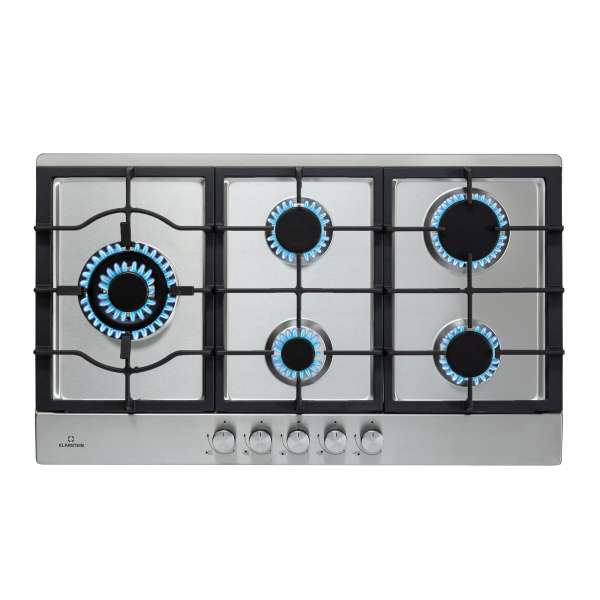 Klarstein Ignito Chef Edition, 5 zóna, gáz főzőlap, 5 égő, Sabaf égők, üvegkerámia felület