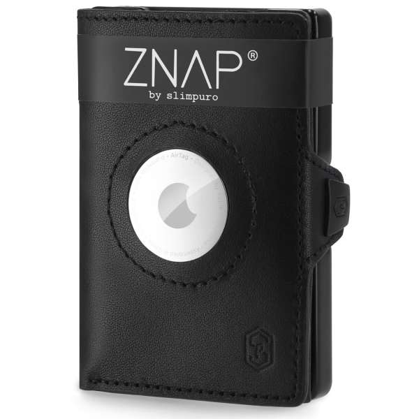 Slimpuro ZNAP Airtag Wallet, 12 kártya, érmés rekesz, 8,9 x 1,8 x 6,3 cm (Sz x M x M), RFID-védelem