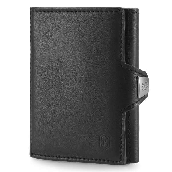 Slimpuro TRYO Slim Wallet 5 kártya zsebbel az érmék számára, 9,2 x 2,2 x 7,5 cm (SZ x M x H), RFID védelemmel