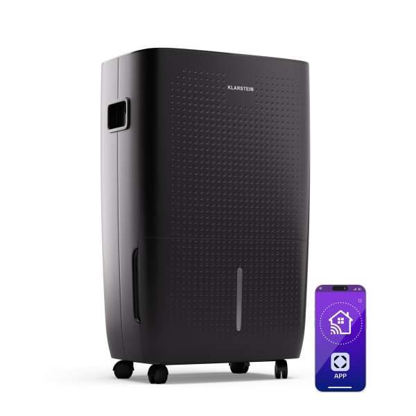 Klarstein DryFy Pro Connect 60 Smart, Párátlanító, WiFi, Kompresszor, 60l/24 h, 45-65 m²