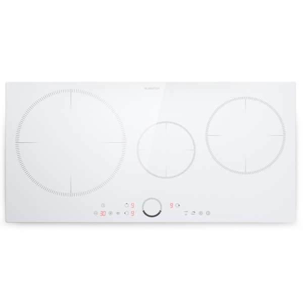 Klarstein Delicatessa 80, beépített indukciós főzőlap, 3 zóna, 6000 W, Paella zóna, üvegkerámia