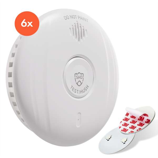 SHD by oneConcept, DOF Pro10 füstérzékelő, mágneses tartó, figyelmeztető jelzés: 85 dB, elem élettartama 10 év