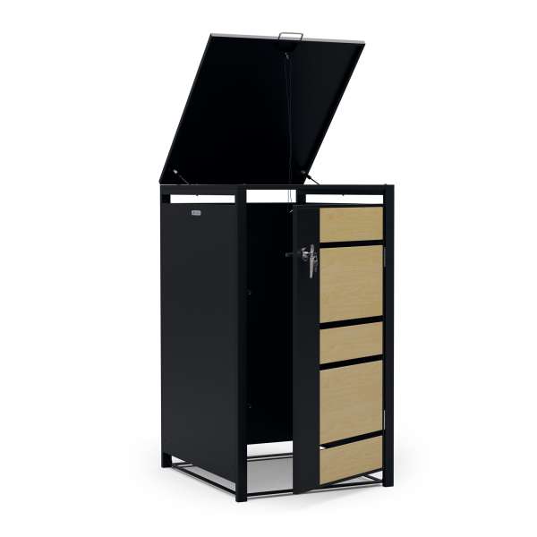 Blumfeldt BinSafe, szemétkosár tároló doboz, 1 szemétkosár, 240 l, zárható, időjárásálló horganyzott acél