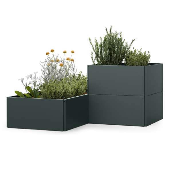 Blumfeldt Versagrow magaságyás 12 modullal, egyedi forma, 1 mm vastagság, rozsdamentes acél