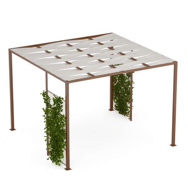 Blumfeldt Shade Cove GreenWall, pergola, 3 x 3 m, oldalfalak, porszórt festék, időjárásálló