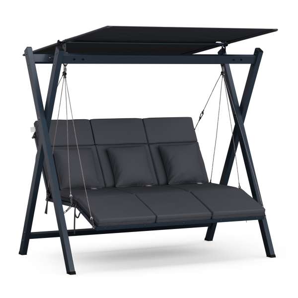 Blumfeldt FlexiSwing, hollywoodi hinta, 3 üléses, állítható háttámla, napellenző, időjárásálló