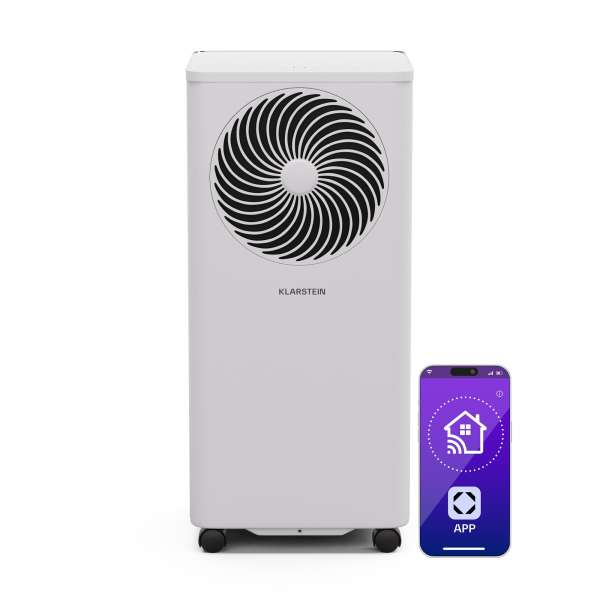Klarstein Aero Ring 9K klímaberendezés, 9000 BTU, mobil és okos, max. 31 m² hangvezérléssel