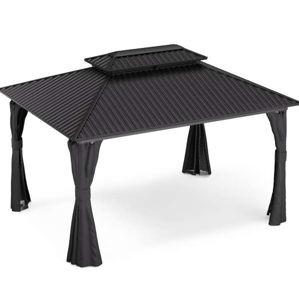 Blumfeldt ShadeFortress, pergola, 4 x 3 m, horganyzott acél tető, véd a nap, eső és a szél ellen