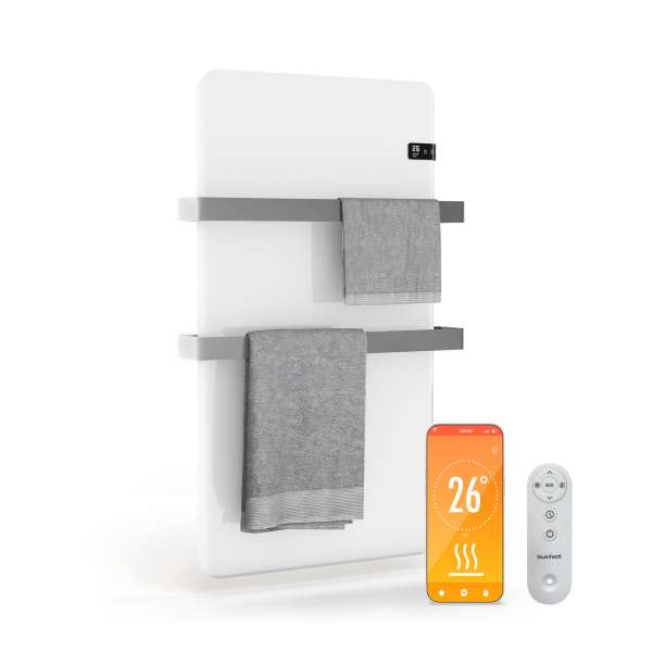 Blumfeldt Intelligens infravörös hősugárzó, törölközőmelegítő, 500 W teljesítmény, IP24