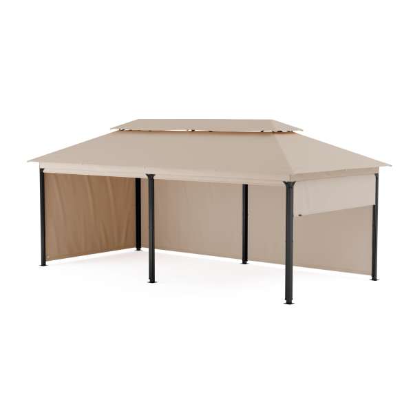 Blumfeldt Grandezza Cortina kerti pavilon 3x6 m, időjárásálló, porfestett, oldalsó redőnyök