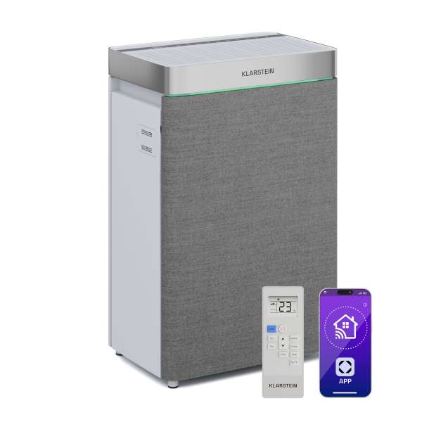 Klarstein AireLux légtisztító, Párásító funkcióval, 400m³/h CADR, Wi-Fi