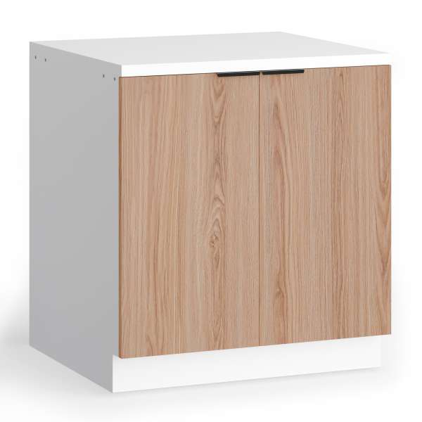 Blumfeldt WoodVista mosogató alatti szekrény, Robusztus, Soft-Close zsanérok, Alumínium fogantyúk