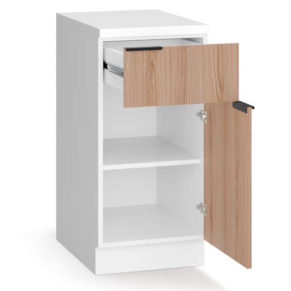 Blumfeldt WoodVista Fiókos szekrény, Robusztus MDF munkalap, Soft-Close zsanérok, Alumínium fogantyúk