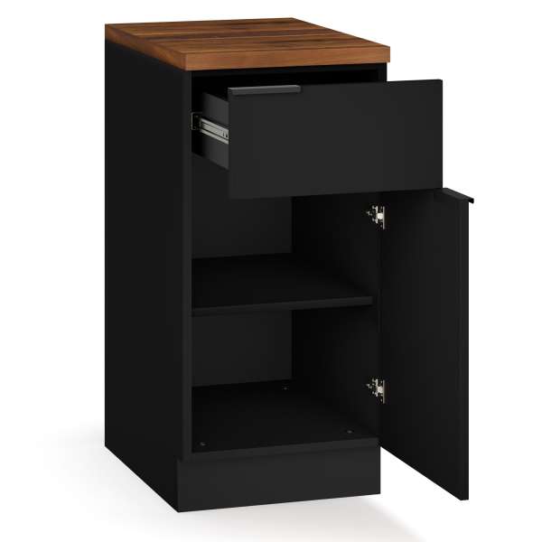 Blumfeldt WoodVista Fiókos szekrény, Robusztus MDF munkalap, Soft-Close zsanérok, Alumínium fogantyúk